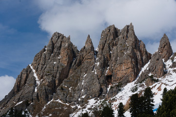 High mountain cliffs in the Dolomites