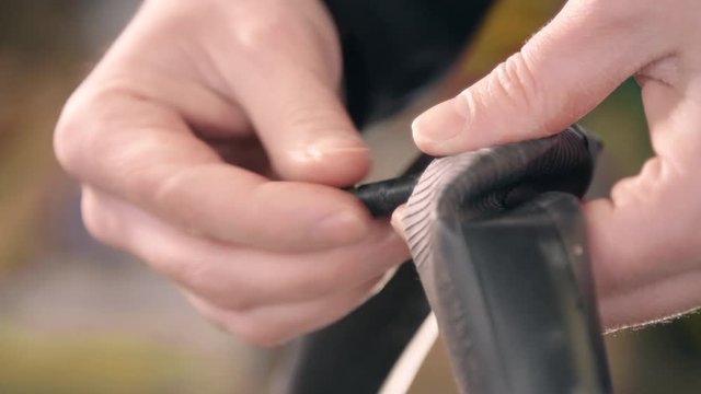 Removing Cap From Bicycle Tire Valve Stem TILT UP