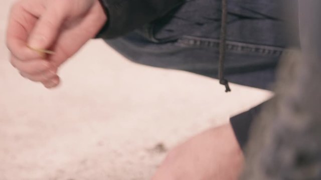 Removing Repair Patch from Pack and Placing on Inner Tube TILT DOWN