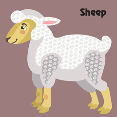 Vector cartoon sheep