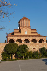 Outside view of Monastery Souroti of St. John the Theologian, St. Paisios Athonite and St. Arsenios the Cappadocian, near Thessaloniki, Greece