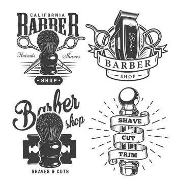 Vintage barbershop prints