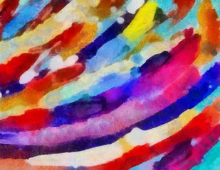 Abstract background in mixed colors. Oil and watercolor design elements. Design template for covers, posters and banners. Simple macro close-up paint brush strokes.