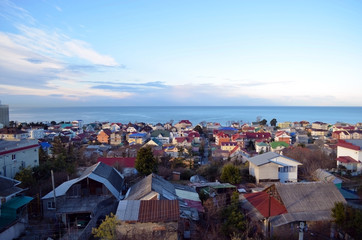 Fototapeta premium village by the sea