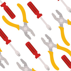 construction tools pattern isolated icon