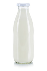 Frische Milch Flasche Milchflasche freigestellt Freisteller isoliert