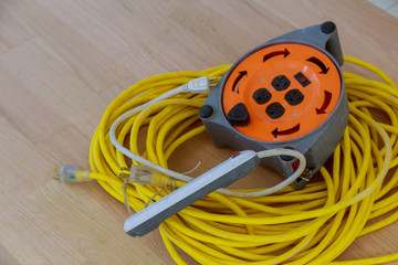 Electrical power extension cable at the repairs