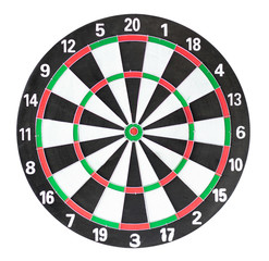 dartboard isolated on white background with clipping path