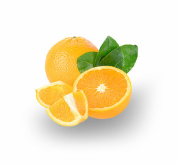 Slice oranges  isolated on white background