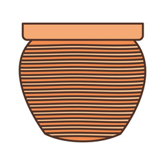 cute flower pot isolated icon