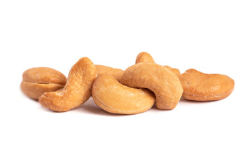 Cashew nuts isolated on white background