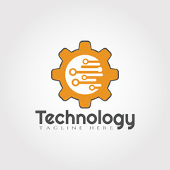 Gear Technology logo design, illustration element