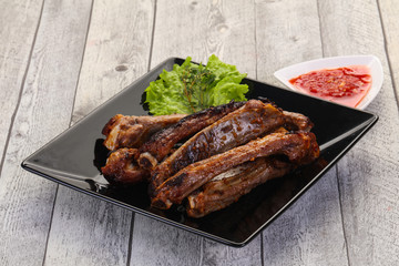 Roasted pork ribs