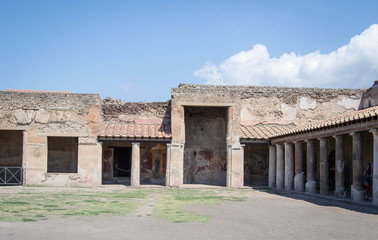 Obraz premium Outer courtyard of ancient roman baths