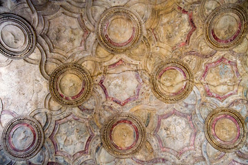 Fototapeta na wymiar Ancient ceiling of roman bath house