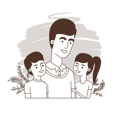 father with children avatar character