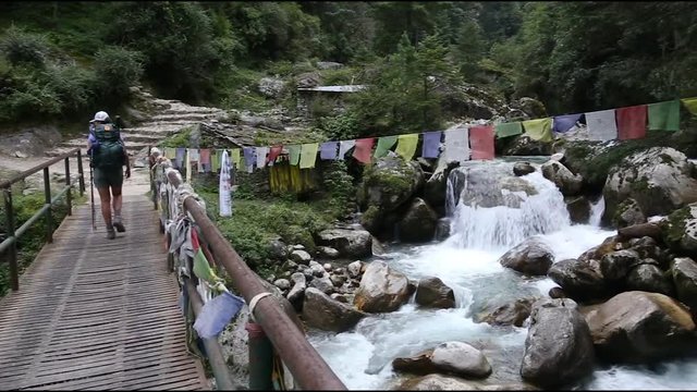 Everest base camp trek. From monjo to Namche Baazar