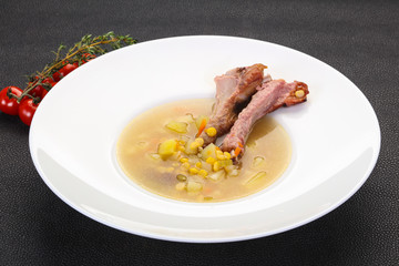 Peas soup with ribs