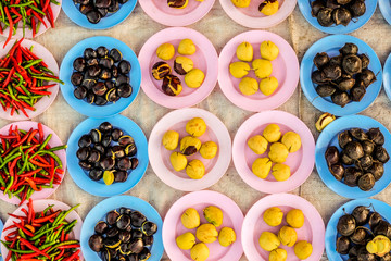 Local traditional organic variety vegetable sell in market