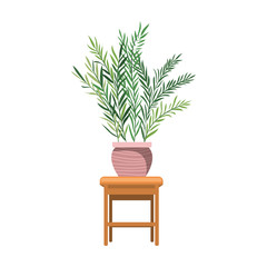 houseplant with potted on the table
