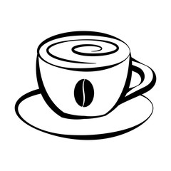 Isolated coffee cup icon. Vector illustration design