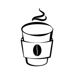 Isolated coffee cup icon. Vector illustration design