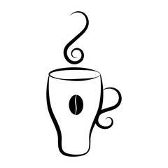 Isolated coffee cup icon. Vector illustration design