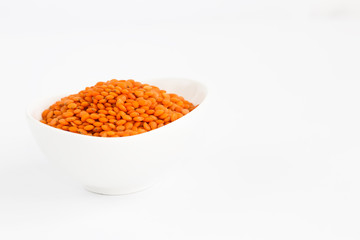 Red lentils bowl