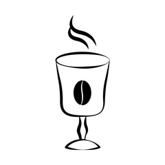 Isolated coffee glass icon. Vector illustration design
