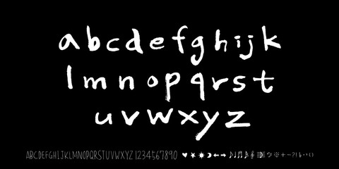 Obraz premium 벡터 문자 / 손으로 쓴 글씨체