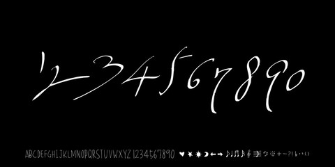 벡터 문자 / 손으로 쓴 글씨체