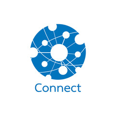 Abstract connection icon logo design made