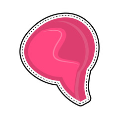Bubble chat dotted sticker. Vector illustration design