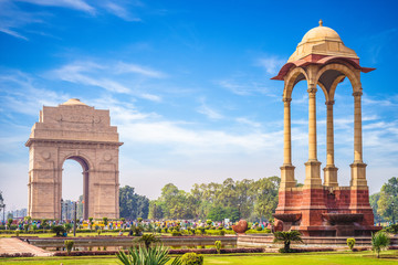 Canopy and India Gate in New Delhi, India - obrazy, fototapety, plakaty