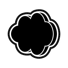 Isolated cloud icon dotted sticker. Vector illustration design