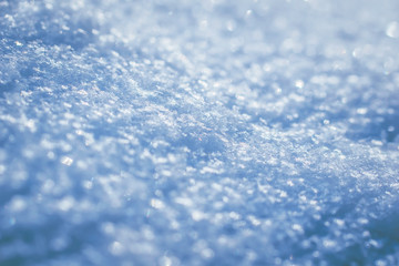 Macro background of fresh snowflake texture