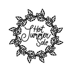 Hot Summer Sale Script Text Design Template