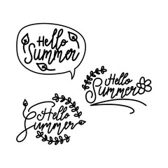 Summer Script Text Template Vector