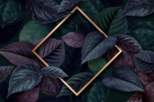Forest leaf frame