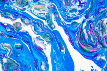 Beautiful abstract painting is a painting technique Ebru .Turkish Ebru style on the water with acrylic paints wring wave.Stylish combination of luxury.Contemporary art marble liquid texture  