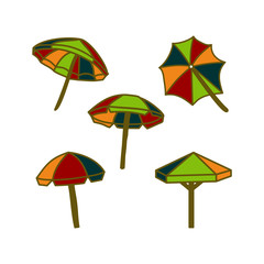 Umbrella Beach Design Illustration Template Vector