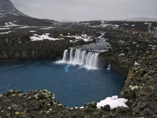 Foto op Canvas Wasserbecken vom Thjofafoss Wasserfall in Island © TravelPOIs