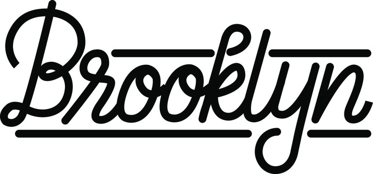 Brooklyn typography lettering shirt print