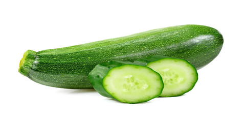 Fresh zucchini isolated on white
