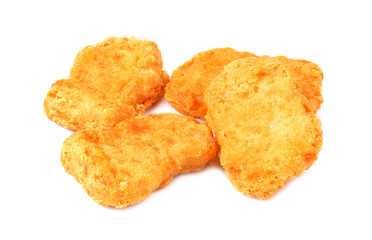 chicken nuggets  isolated on a white background