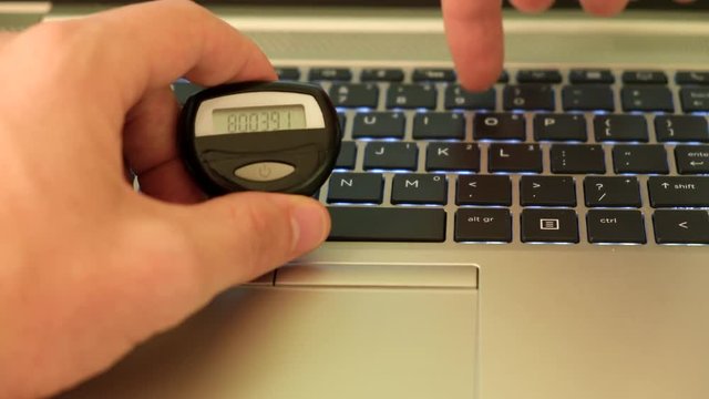 Close up shot using two factor authentication on a laptop for secure logon
