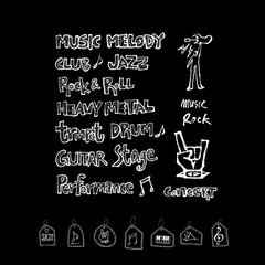 음악회 포스터 / 손으로 그린 음악 일러스트