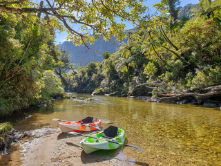 kayak on river