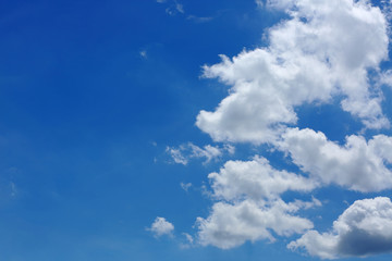 cloud on clear blue sky background