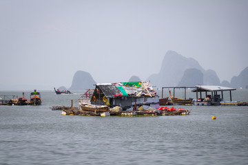 Fisherman's house in the sea, The houses in the middle of the sea